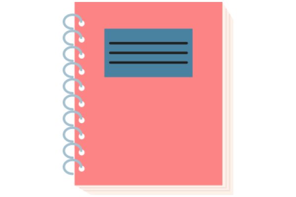 A Vibrant Pink Notebook with a Blue Sticker and Silver Spiral Binding