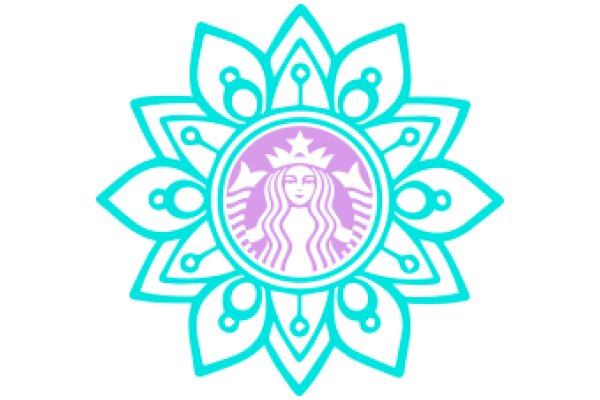 Stylized Starbucks Logo with Floral Design