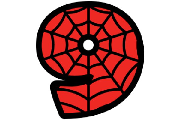 Vibrant Red Spider Web Design