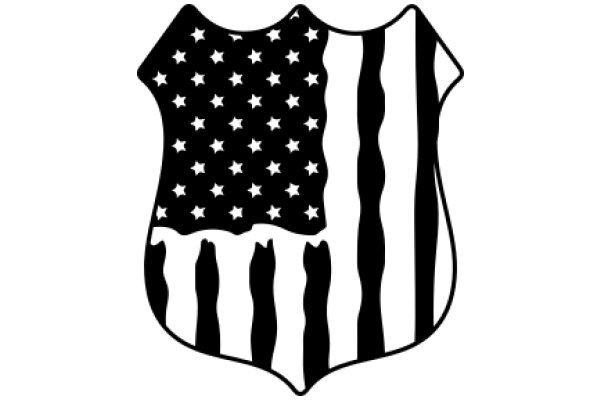 Striped American Flag with Black Stars and Cats