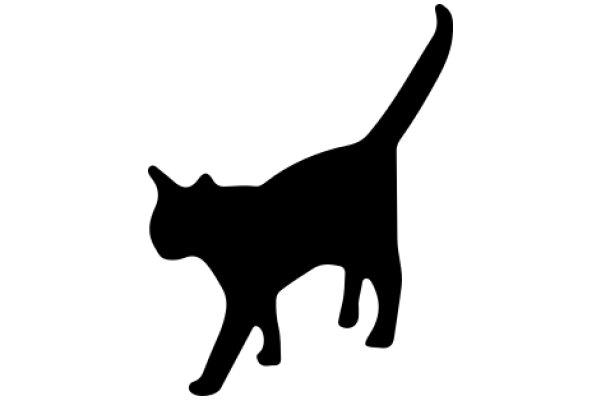 Silhouette of a Cat: A Graphic Representation of Feline Grace