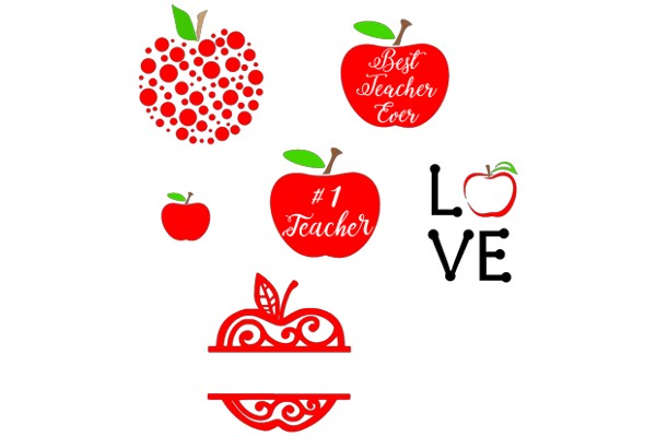 Celebrating Education and Love: A Collection of Apple-Themed Items