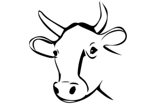 Stylized Cow Silhouette