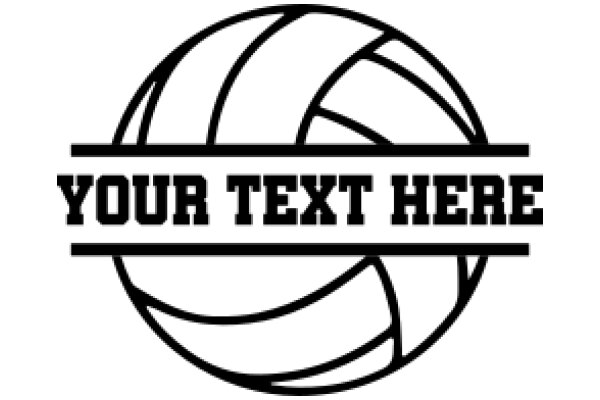 Your Text Here: A Minimalist Volleyball Logo