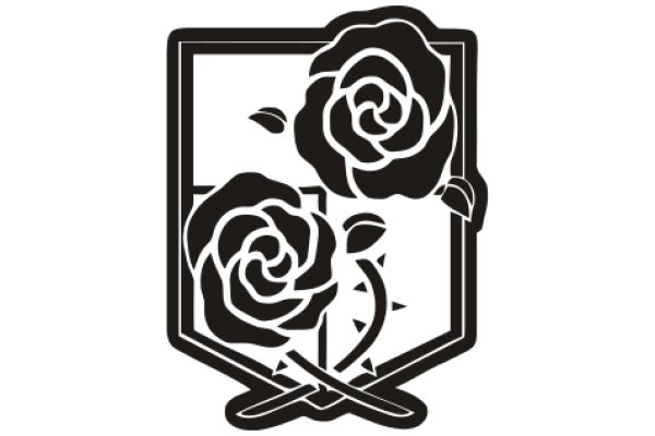 A Rose Emblem on a White Background