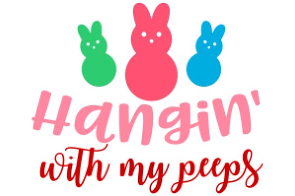 Hangin' with My Peeps: A Playful Easter-Themed Graphic