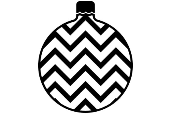 Stylized Christmas Ornament with Zig Zag Pattern