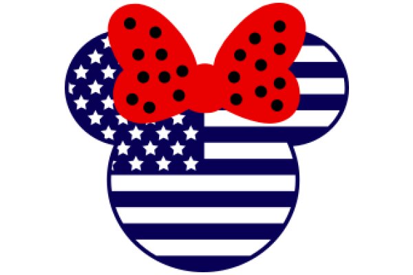 A Patriotic Minimalist Design: The American Flag and a Ladybug