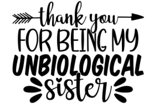 A Heartfelt Thank You for Being My Unique Biological Sister