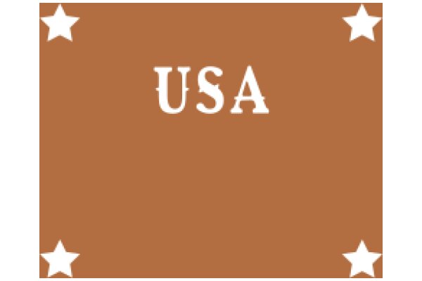 A Simple, Brown Backdrop with the Word 'USA' and Star Symbols