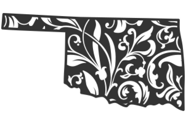 Stylized State Outline with Floral Designs