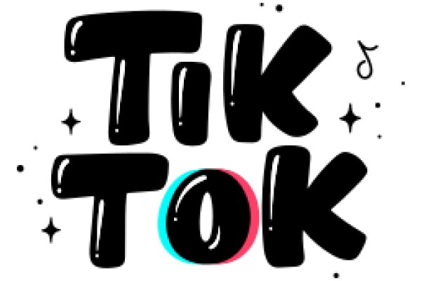 Stylized Text Art: TikTok Logo with Starburst Effect