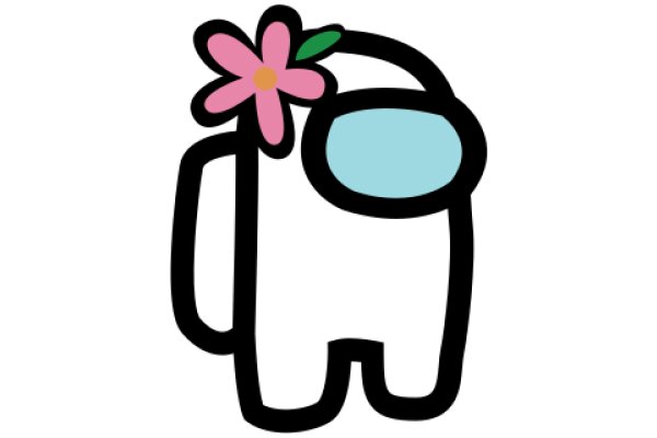 A Whimsical Cartoon Character with a Flower in its Hair