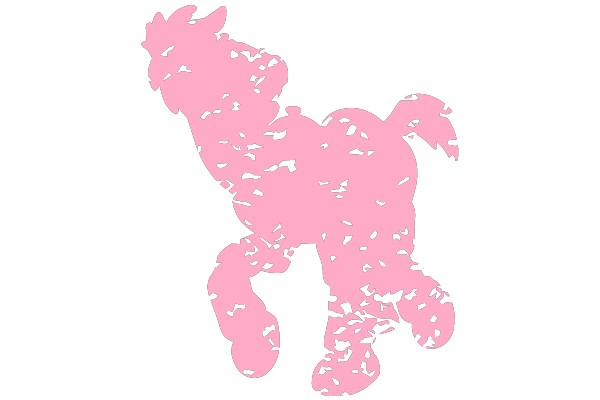 Pink Silhouette of a Horse: A Stylized Artwork