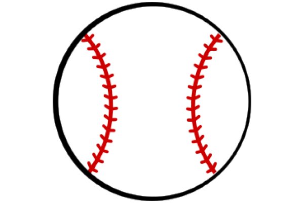 A Classic Symbol of Baseball: A Red Stitched Baseball