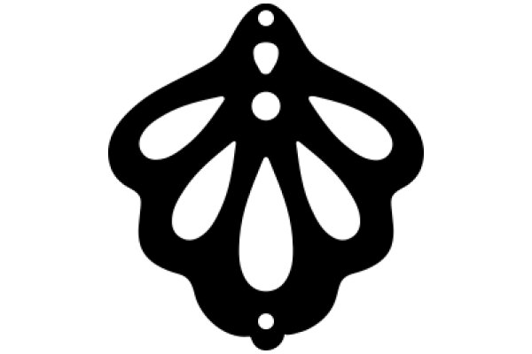 Stylized Black Butterfly Design