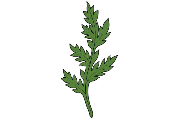 Stylized Green Leaf Illustration