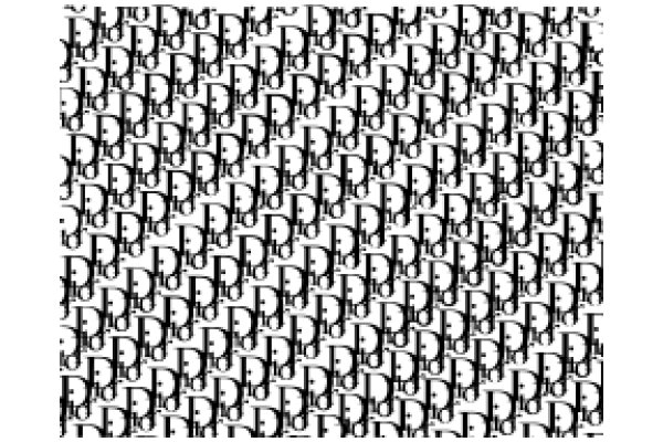 Pattern of D's on a White Background