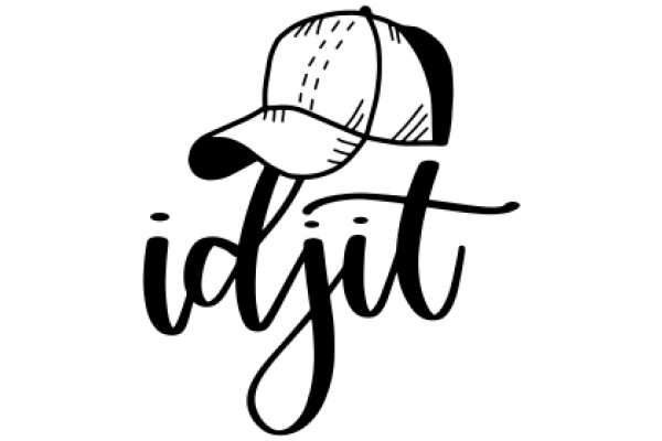 Stylish Illustration of a Baseball Cap with the Word 'Idgit' Below It