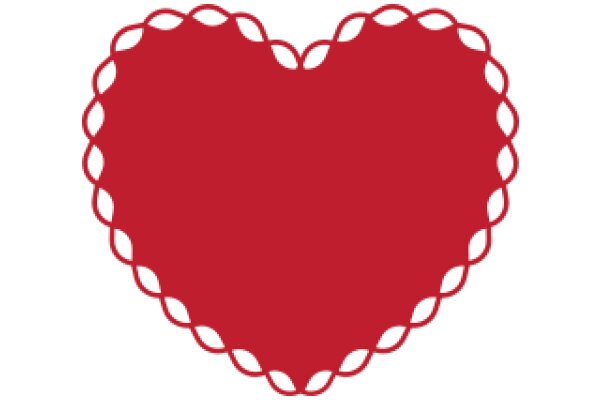 A Red Heart with a Scalloped Edge