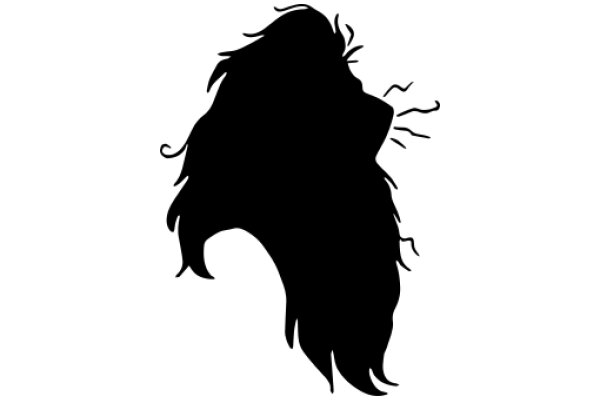 Silhouette of a Lion's Head