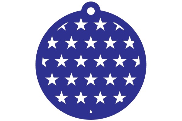 A Blue Star-Studded Ornament: A Symbol of Patriotism and Hope