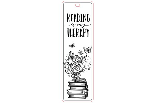 Reading is my Therapy: A Book-Loving Quote Illustrated on a Phone Case