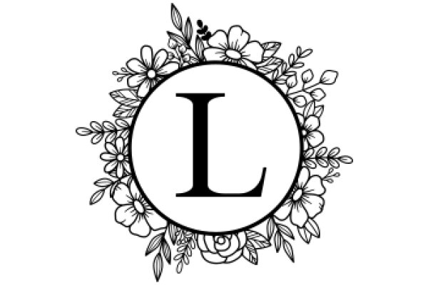 Elegant Floral Design with Letter 'L'