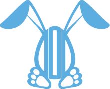 Stylized Blue Bunny Logo