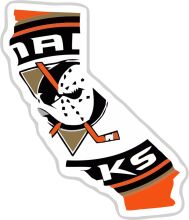 A Hockey Sticker with a California Shape