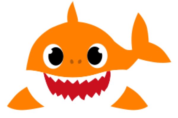 Vibrant Orange Shark with a Smile