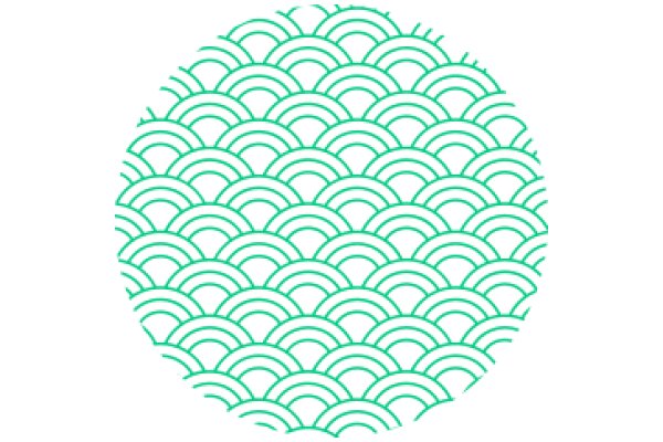 Stylized Green Wave Pattern