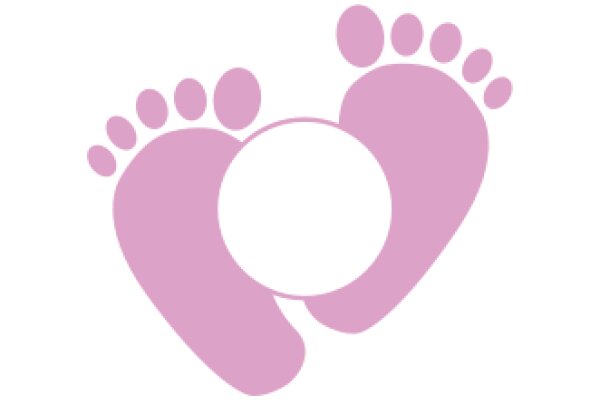 A Pink Footprint Emblem