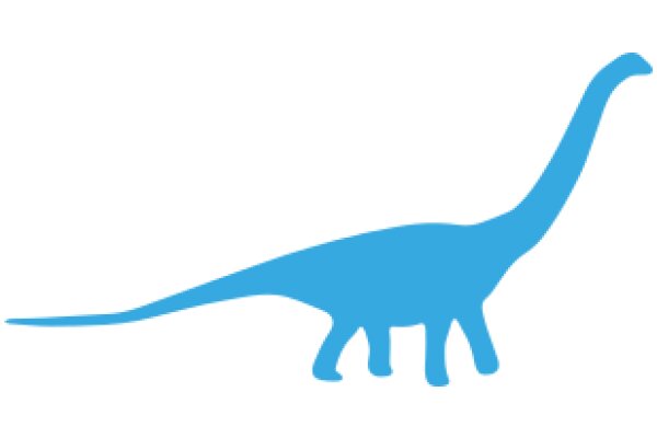 A Blue Cartoon Dinosaur on a White Background