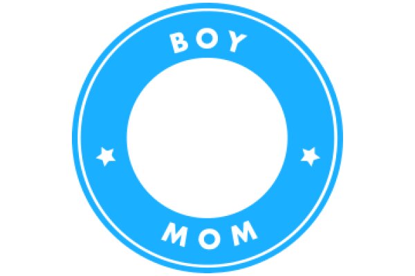 A Blue Circle with the Word 'BOY' and Stars Inside