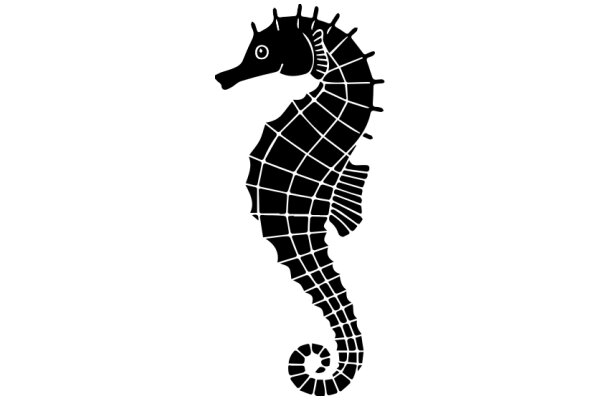 Stylized Illustration of a Seahorse