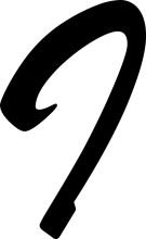 Stylized Black Letter 'Q' on a White Background