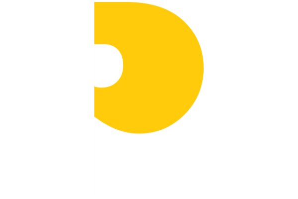 A Graphic Representation of the Letter 'P' in Yellow