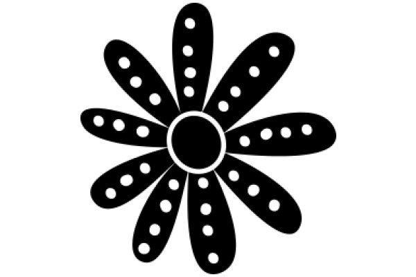 Stylized Flower with Polka Dots