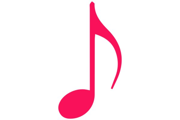 Simplistic Pink Music Note Icon