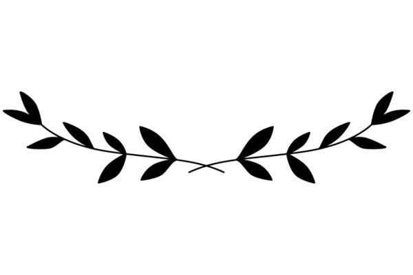 Stylized Artwork of a Leafy Branch