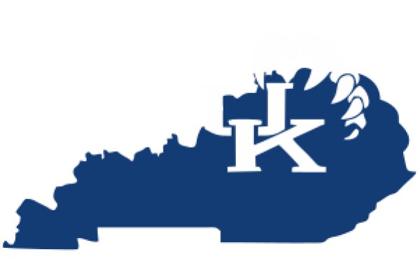 A Blue Kentucky State Logo on a White Background