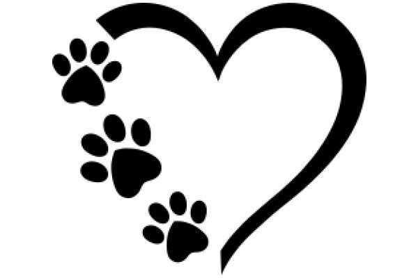 Paw Print Heart