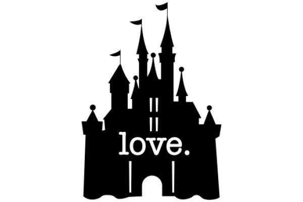 A Silhouette of a Castle with the Word 'Love' in the Center