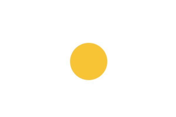 A Solitary Yellow Circle Against a White Background