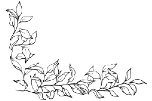 Elegant Line Drawing of a Plant