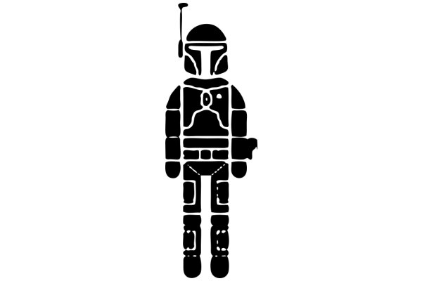 Stylized Illustration of a Stormtrooper from Star Wars