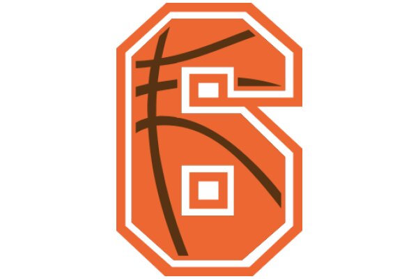 Vibrant Orange and Brown Logo with Basketball Design