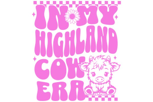 My Highland Cow Era: A Playful Pink and White Design