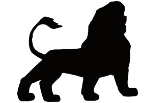 Silhouette of a Majestic Lion